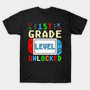 1st Grade Level Unlocked Video Game T-Shirt